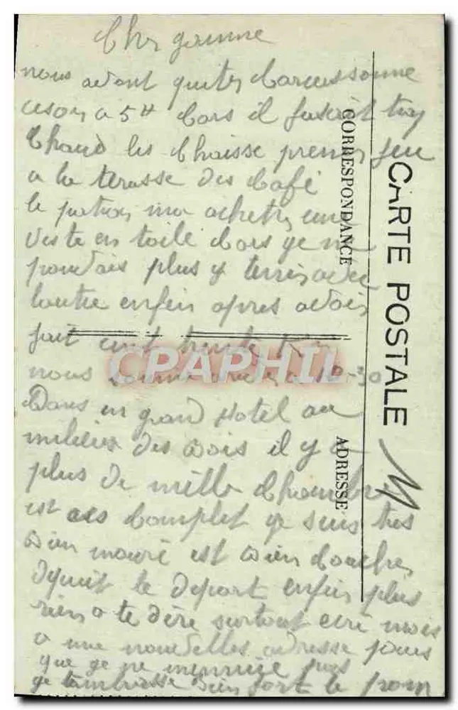 Cidade de Carcassonne — Vista geral — Edição Hachette - Verso