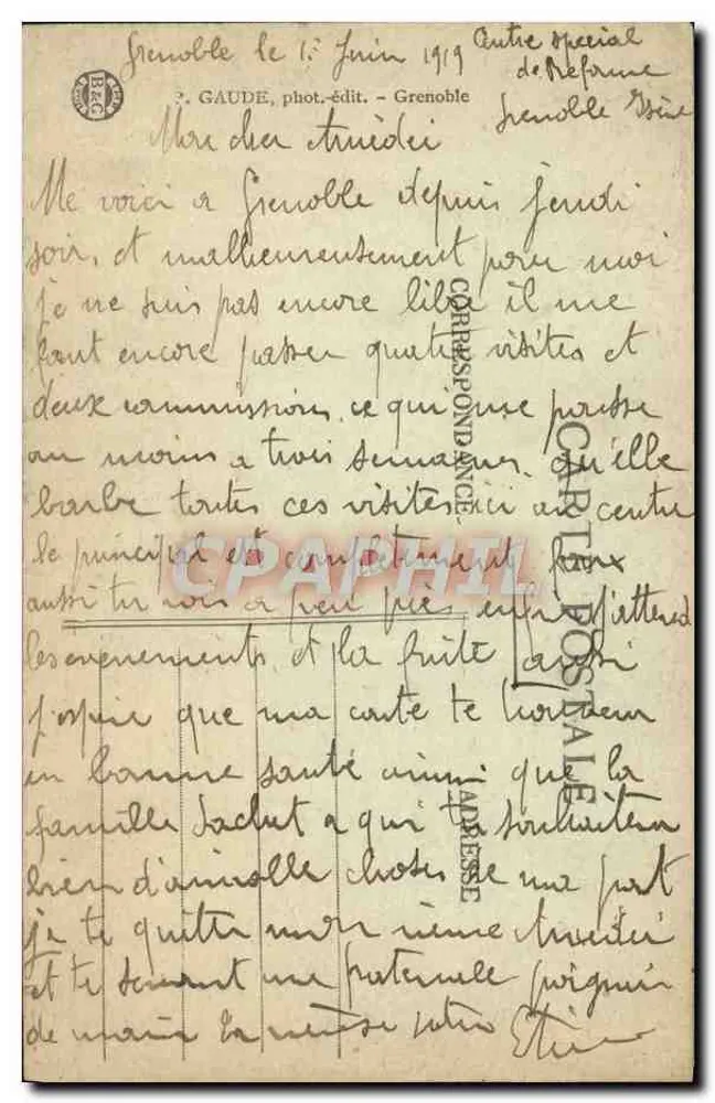 Grenoble — Palast der Universität und Hotel der Division — 58 - Rückseite