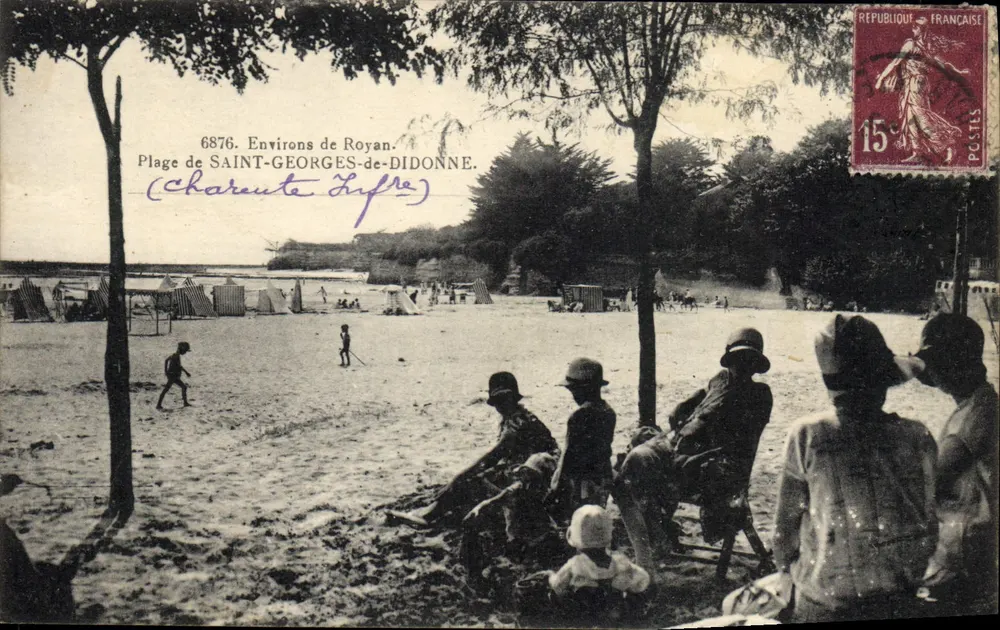 Praia de Saint-Georges-de-Didonne — Arredores de Royan — editor Charente Infro, n° 6876 - Frente