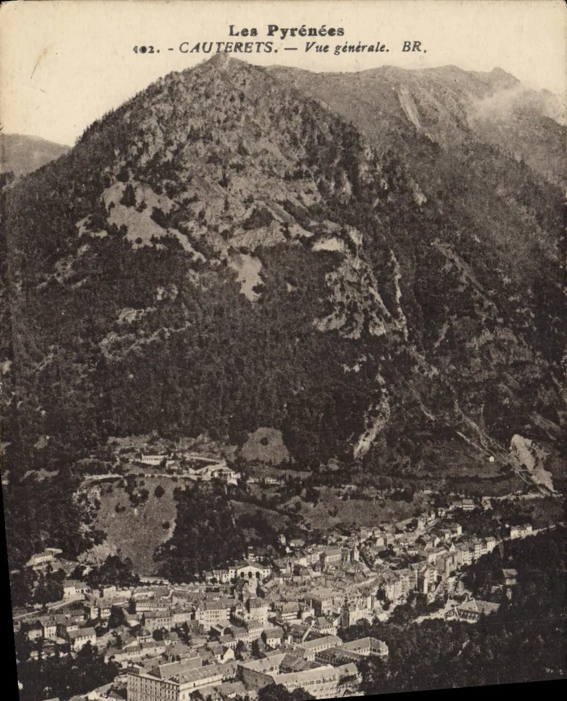 Cauterets — Vista geral — BR. — Bloc Frères, editores Bordeaux. - Frente
