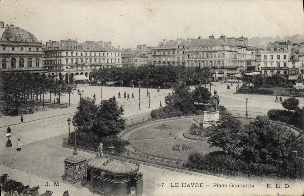 Le Havre — Place Gambetta — J. M. et E. L. D. - Frente
