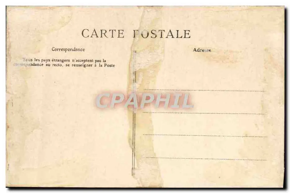 Domfront — As Torres de Godras — A 'Bilhete postal antigo' - Verso