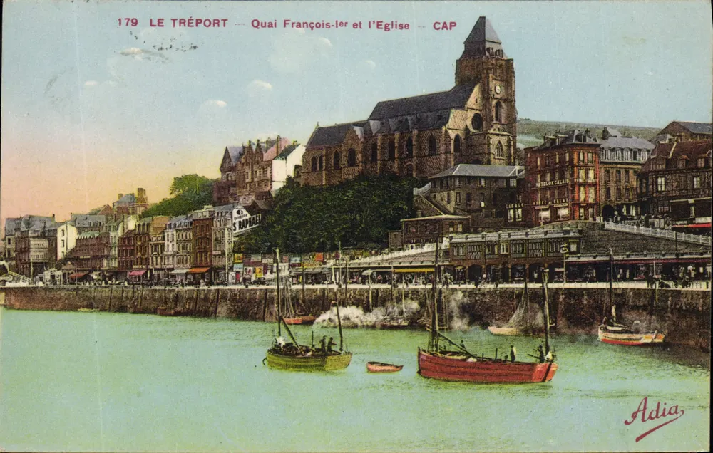 Le Tréport — Quai François-Ier und die Kirche — Adia - Vorderseite