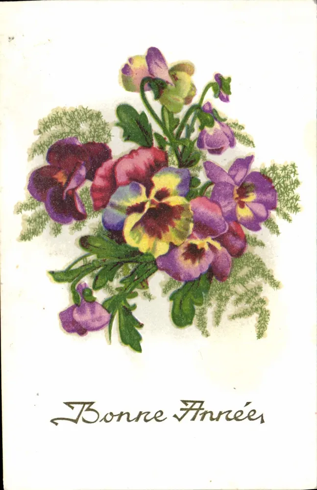 Buquê de pensamentos — Boa Ano — Fleurs Gil - Frente