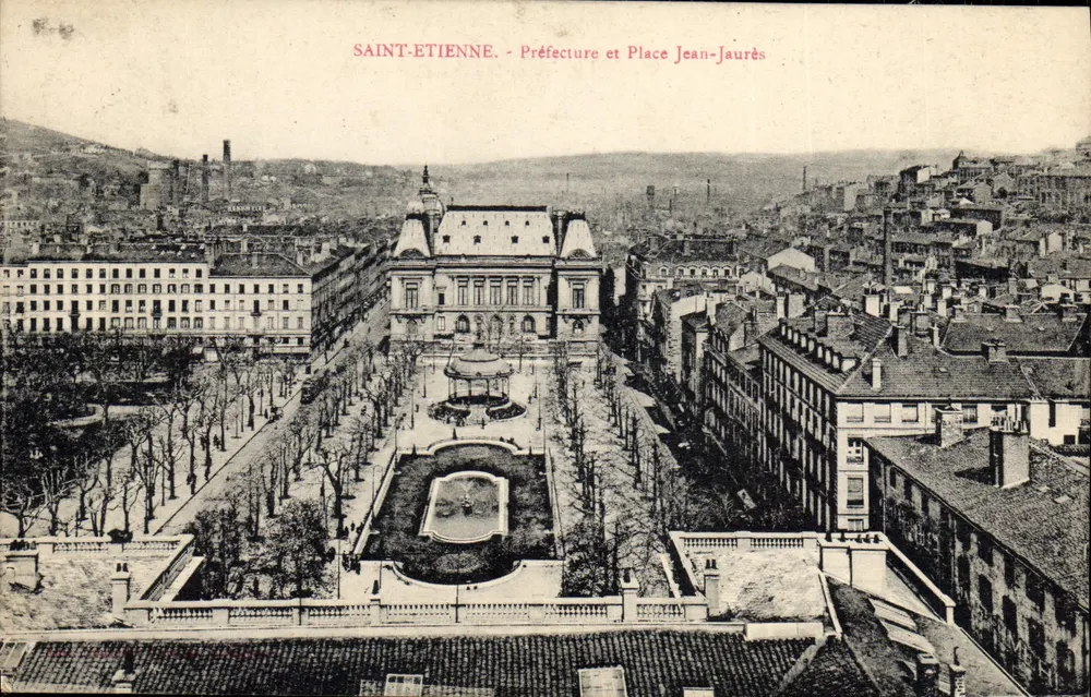 Saint-Étienne - Präfektur und Place Jean-Jaurès — unbekannter Verleger, Seriennummer nicht sichtbar - Vorderseite