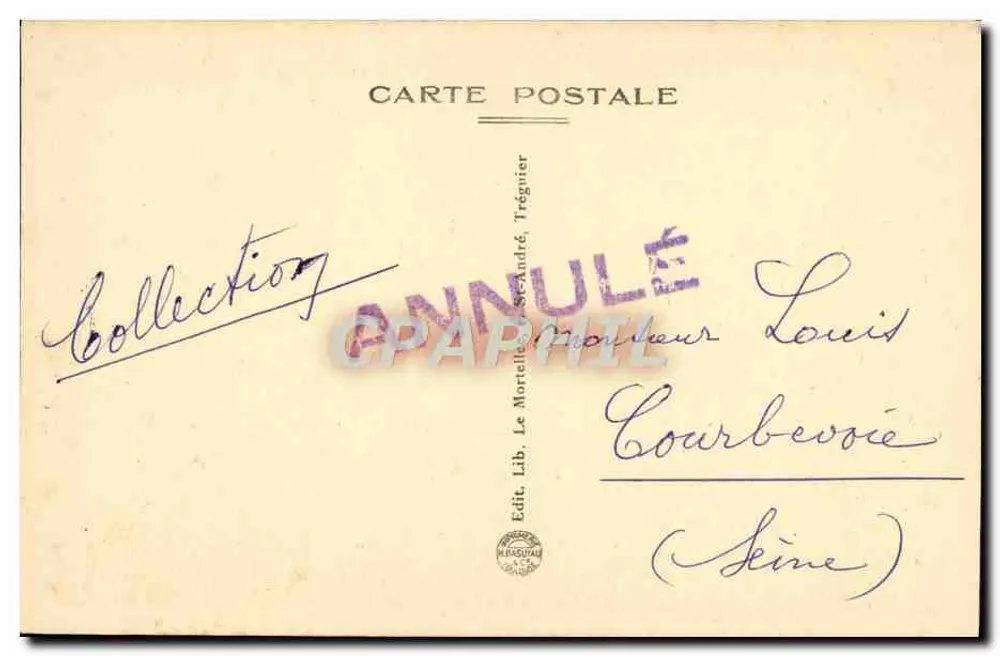 Tréguier (C.-du-N.) — El Calvario de Reparación — Hernot, escultor, Lannion - Reverso