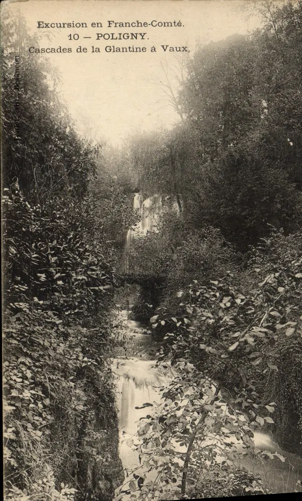 Wasserkracht van de Glantine bij Vaux — Excursie in Franche-Comté — Poligny, n°10 - Voorkant