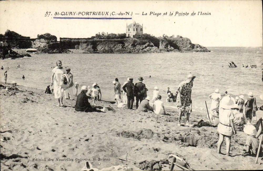 St-Quay-Portrieux (C.-du-N.) — Der Strand und die Spitze von Isnin — Edition von Nouvelles Galeries, St-Brieuc - Vorderseite