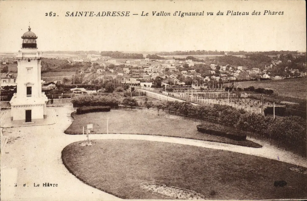 Sainte-Adresse — Der Vallon d'Ignaual vom Plateau des Phares aus gesehen — Verlag Le Havre, Nr. 262 - Vorderseite