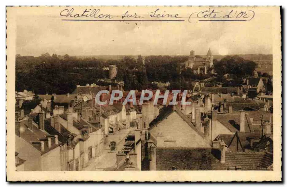 Châtillon-sur-Seine (Côte-d'Or) — Vista geral — Bairro de Chaumont — Foto Bolzé - Frente