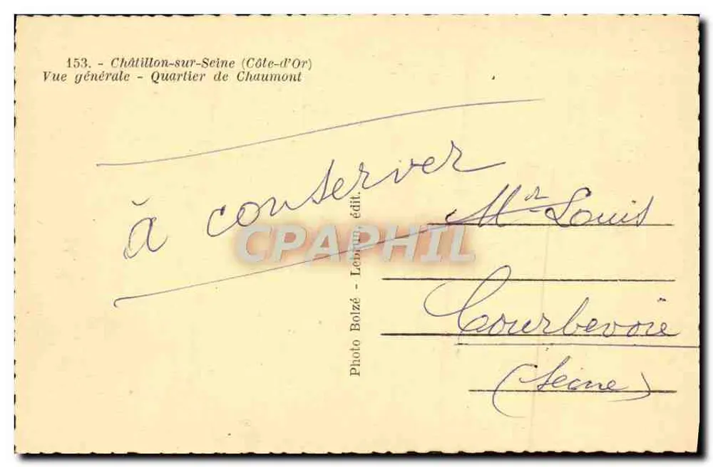 Châtillon-sur-Seine (Côte-d'Or) — Vista geral — Bairro de Chaumont — Foto Bolzé - Verso