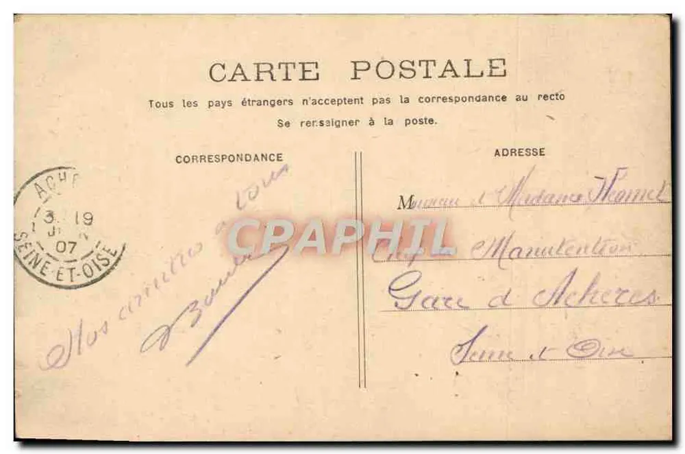 Bordeaux - Les Allées de Tourny — Panoramablick — unbekannter Verlag, Nr. 43 - Rückseite