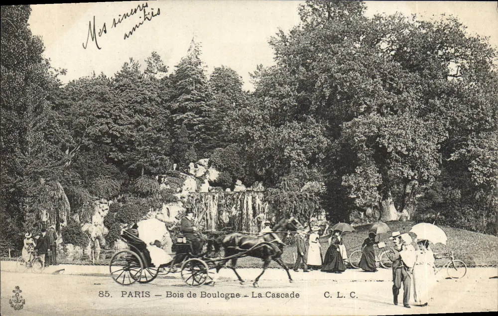 Paris — Bois de Boulogne — A Cascata — C.L.C. — n°85 - Frente