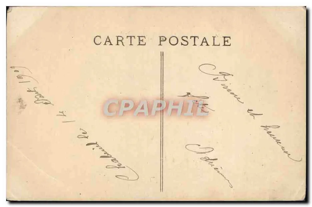 Frau in langer Robe mit Blumenstrauß — Joyeuse Fête — unbekannter Verlag, Nr. 4011 - Rückseite