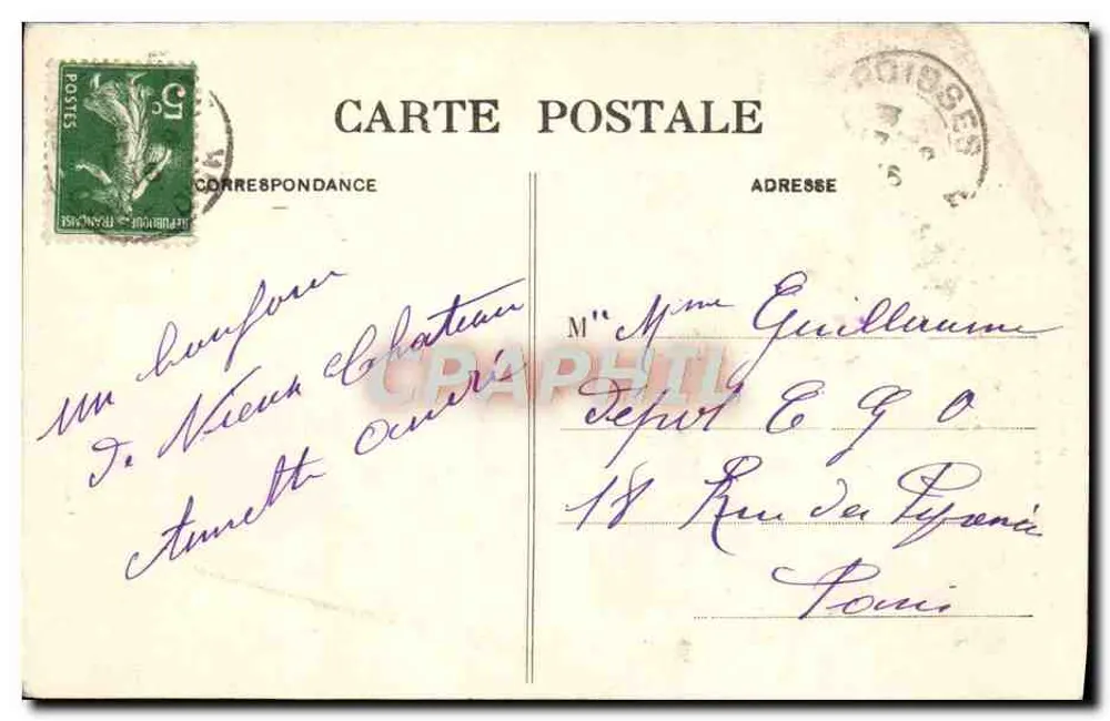Ruinen des Schlosses Beauvoir — Die Kamin — Verlag: Vieux-Château, n°10 - Rückseite