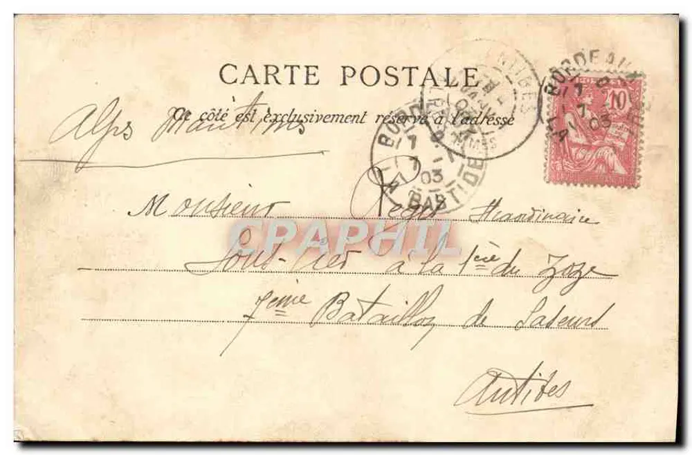 Bordeaux — A Porta Saint-Julien — M. O. édit. - Verso