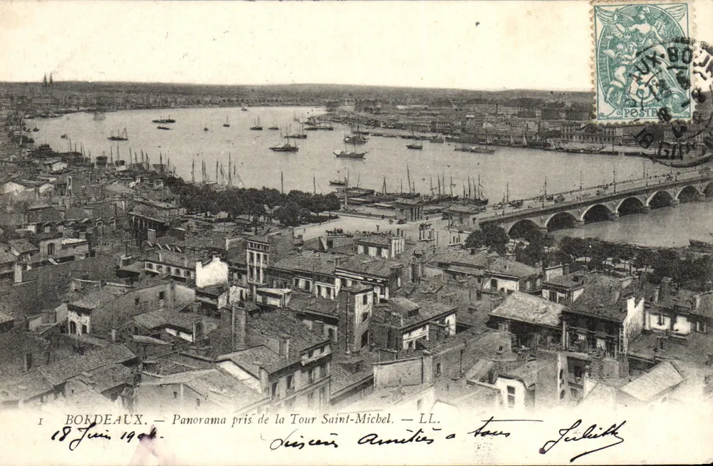 Bordeaux — Panorama vom Tour Saint-Michel — LL. - Vorderseite