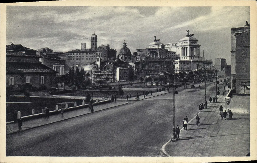 Rom - Die Imperiengasse und Denkmal für Vittorio Emanuele II — E. Richter - Rom - Vorderseite