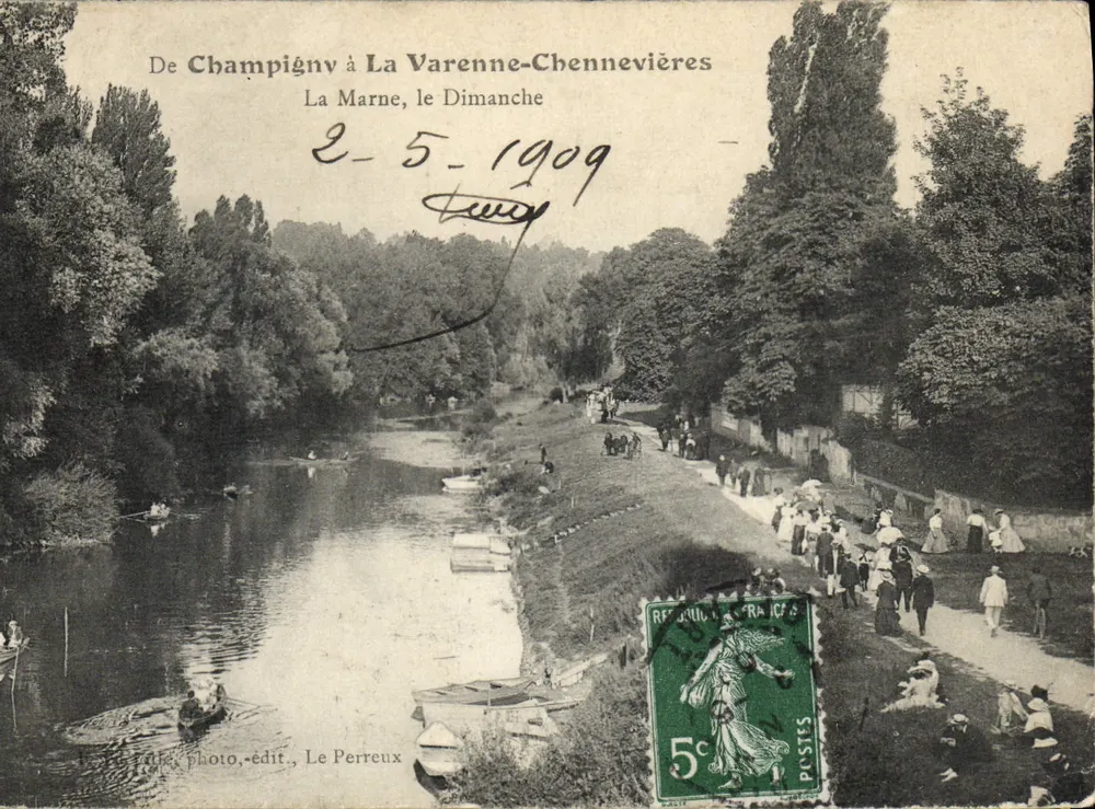 Von Champigny nach La Varenne-Chennevières — Die Marne, Sonntag — Verlag: Le Perreux - Vorderseite