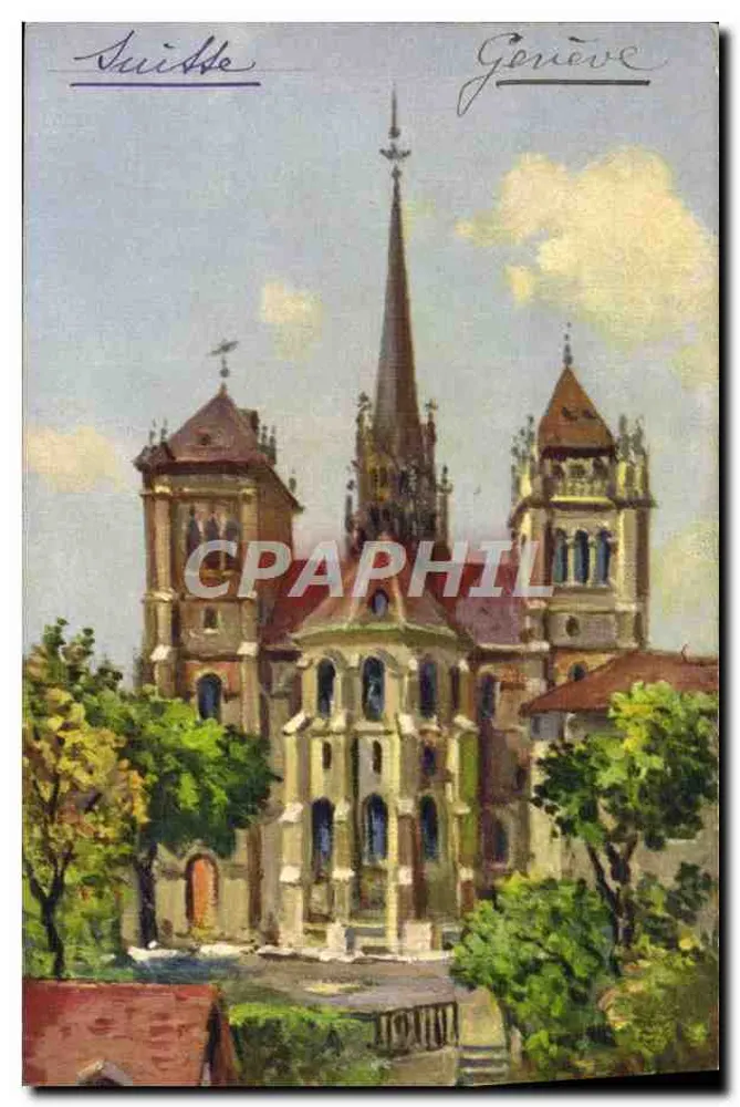 Genebra — Catedral de São Pedro — Editor C.E. L. Genebra, n°40 - Frente