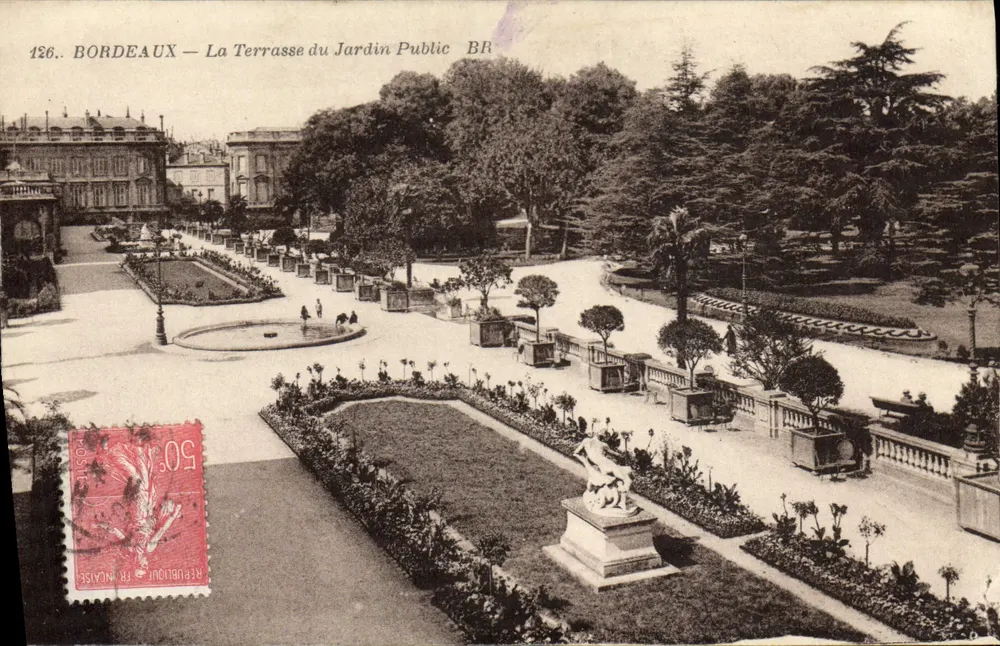 Bordeaux — Die Terrasse des öffentlichen Gartens — BR - Vorderseite