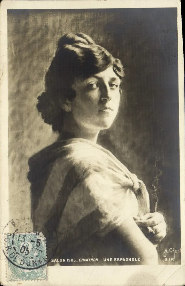 Uma Espanhola — Salão 1905, Chantron — A. Chan, S.I.P. - Frente
