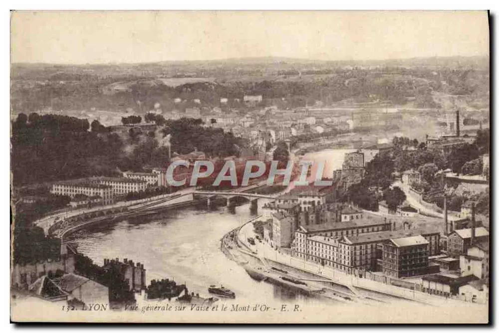 LYON — Allgemeiner Blick über Vaise und den Mont d'Or — E. R. n° 132 - Vorderseite