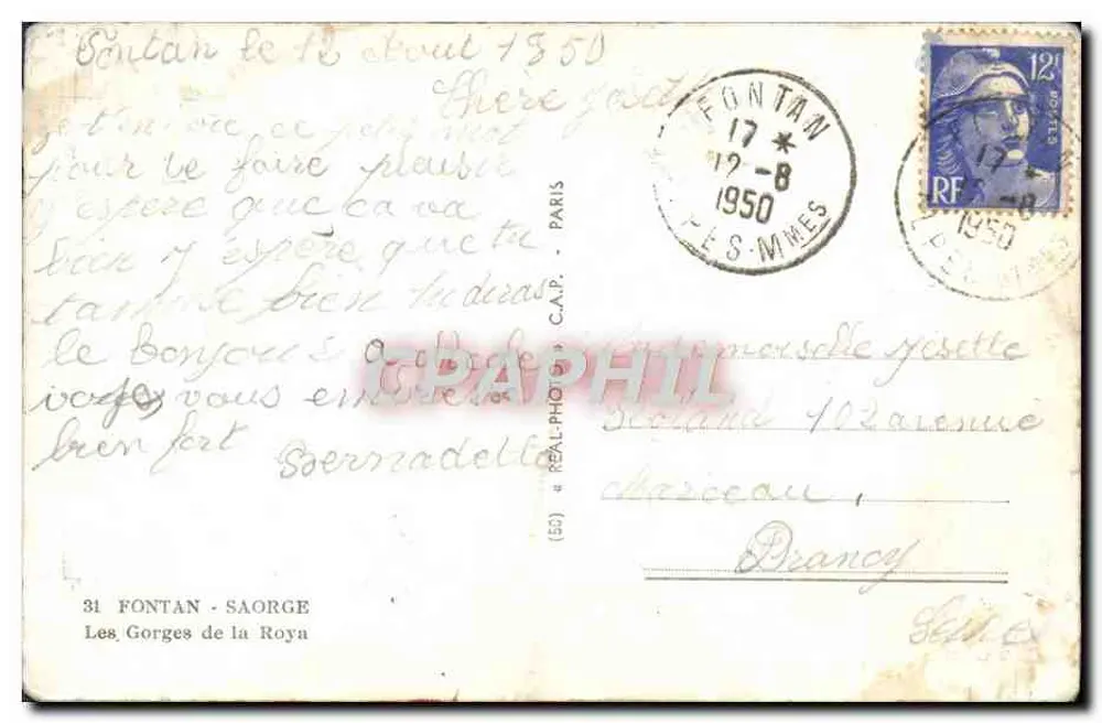 As Gorges da Roya — Fontan — editor C.A.P. - Verso