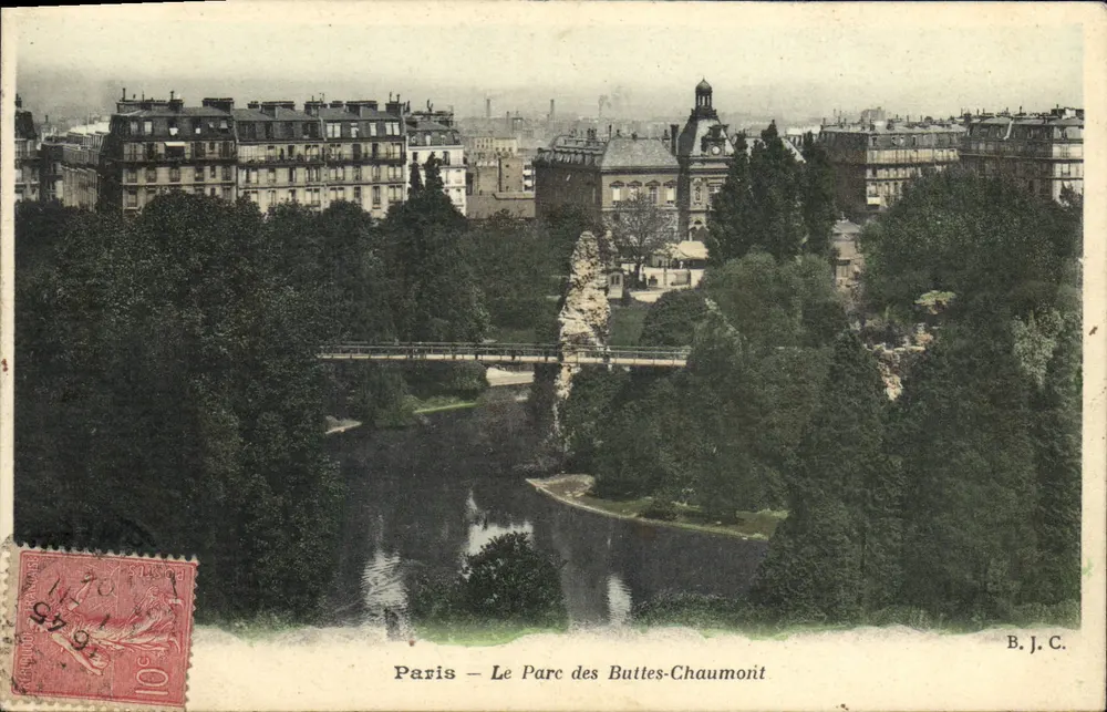 Paris — O Parque das Buttes-Chaumont — B.J.C. - Frente