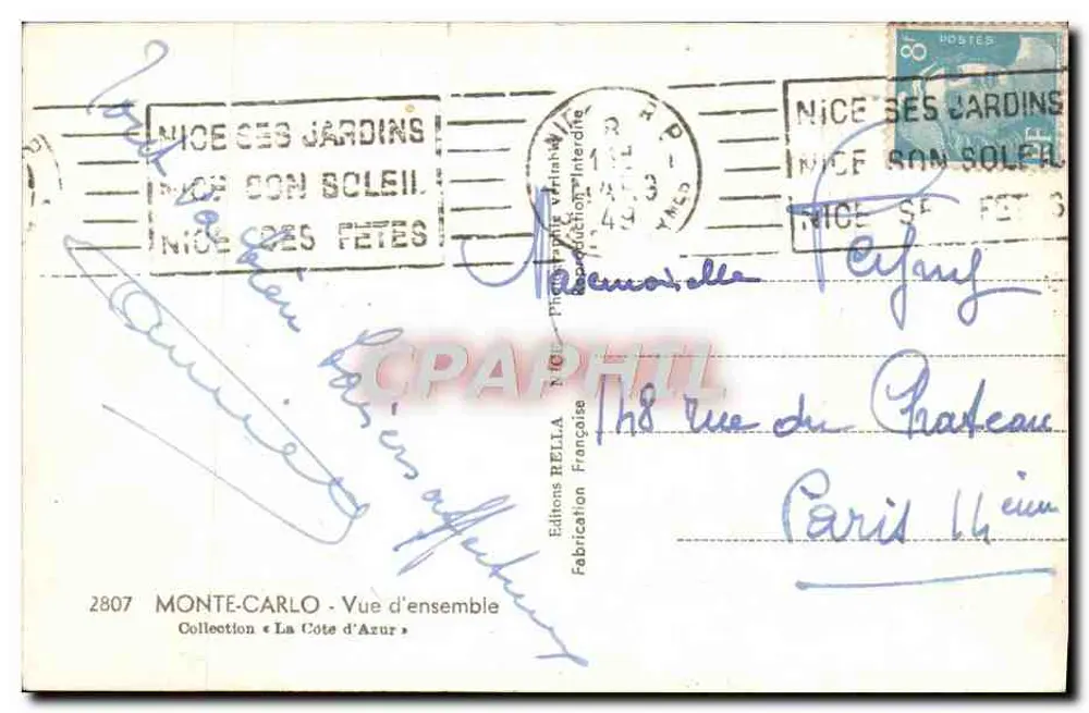 Monte-Carlo — Vista geral — Edições BELLA - Verso