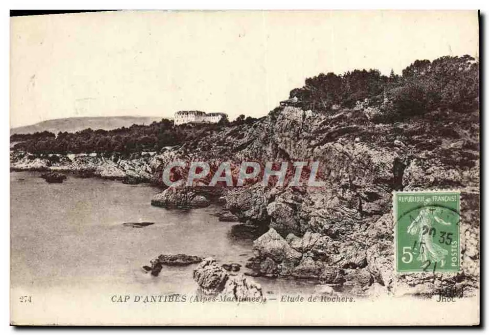 CABO DE ANTIBES (Alpes-Maritimes) — Estudo de Rochas — CRAPHIL - Frente
