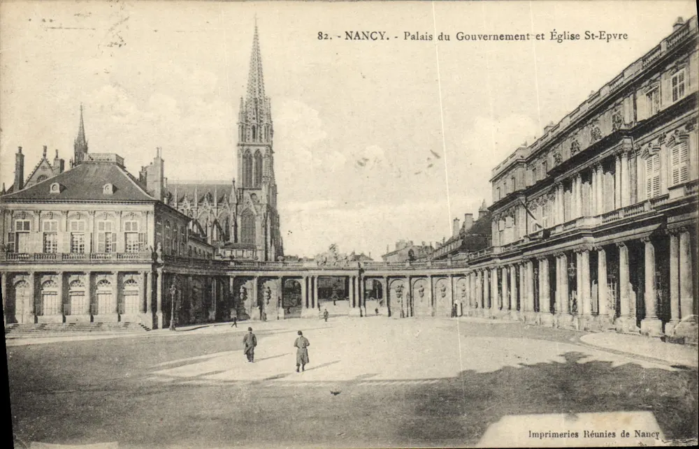 NANCY - Palais du Gouvernement und Kirche St-Epvre — Imprimeries Réunies de Nancy, n°82 - Vorderseite
