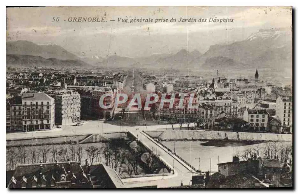 Grenoble — Allgemeiner Blick vom Jardin des Dauphins — Editions Marf. Marinoetto frères - Vorderseite
