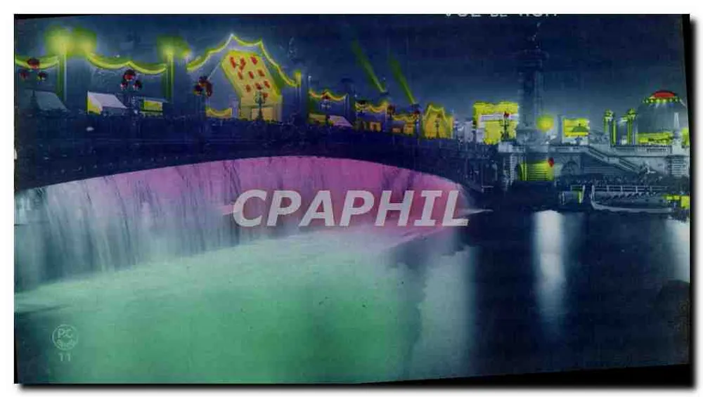 Beleuchtete Wasserfall — festliche Dekoration — P-C Paris Nr. 11 - Vorderseite
