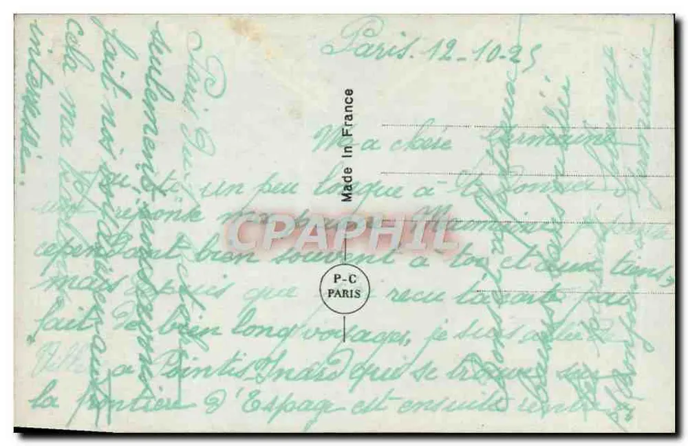 Beleuchtete Wasserfall — festliche Dekoration — P-C Paris Nr. 11 - Rückseite