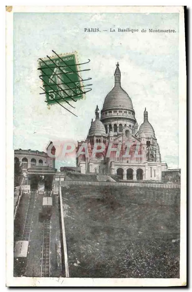 Parijs — De Basiliek van Montmartre — Uitgever niet geïdentificeerd - Voorkant