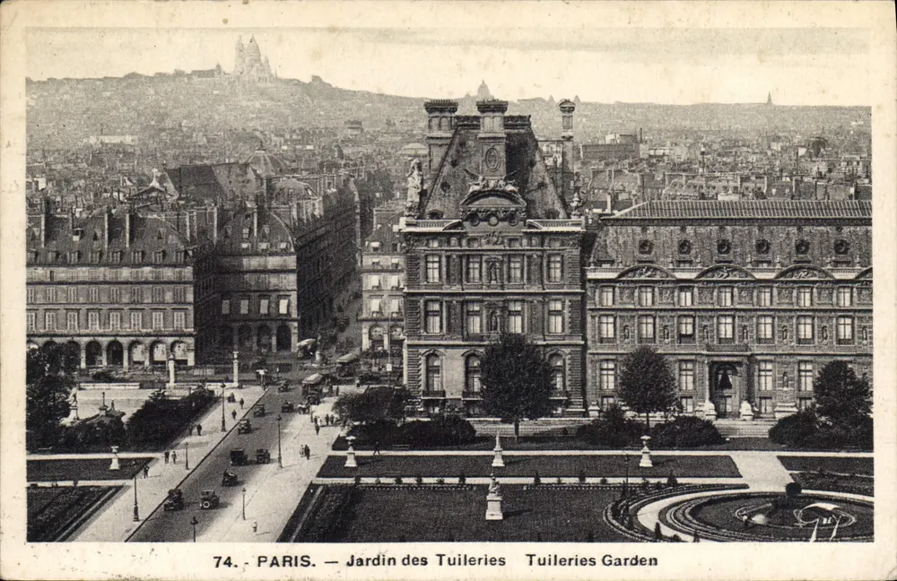 Paris — Jardim das Tuileries — Editor não identificado, n° 74 - Frente