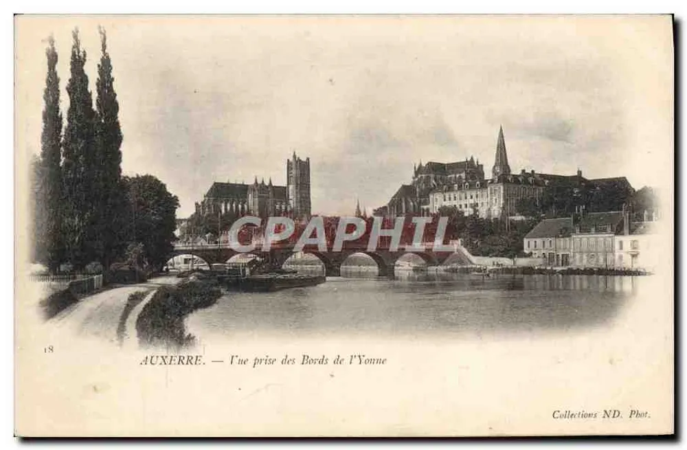 Auxerre — Ansicht vom Ufer der Yonne — Collections ND. Phot. - Vorderseite