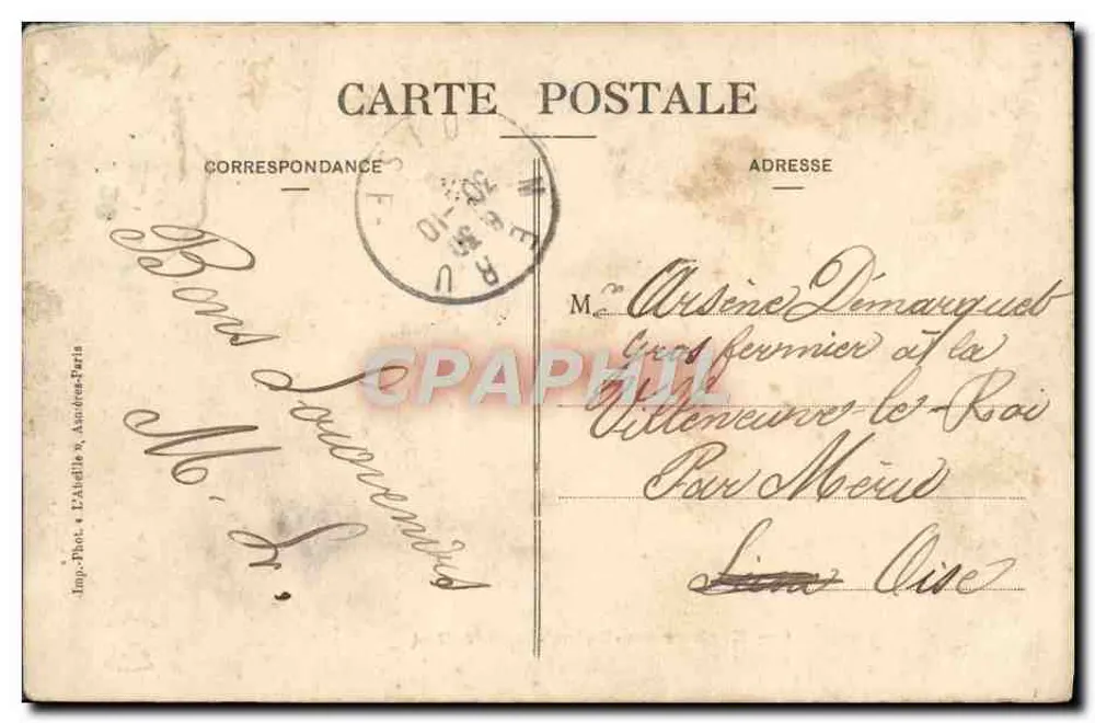 Enghien-les-Bains - Ansicht des Sees Nord — Imp. Phot. L'Abélie, Anciennes-Forts - Rückseite