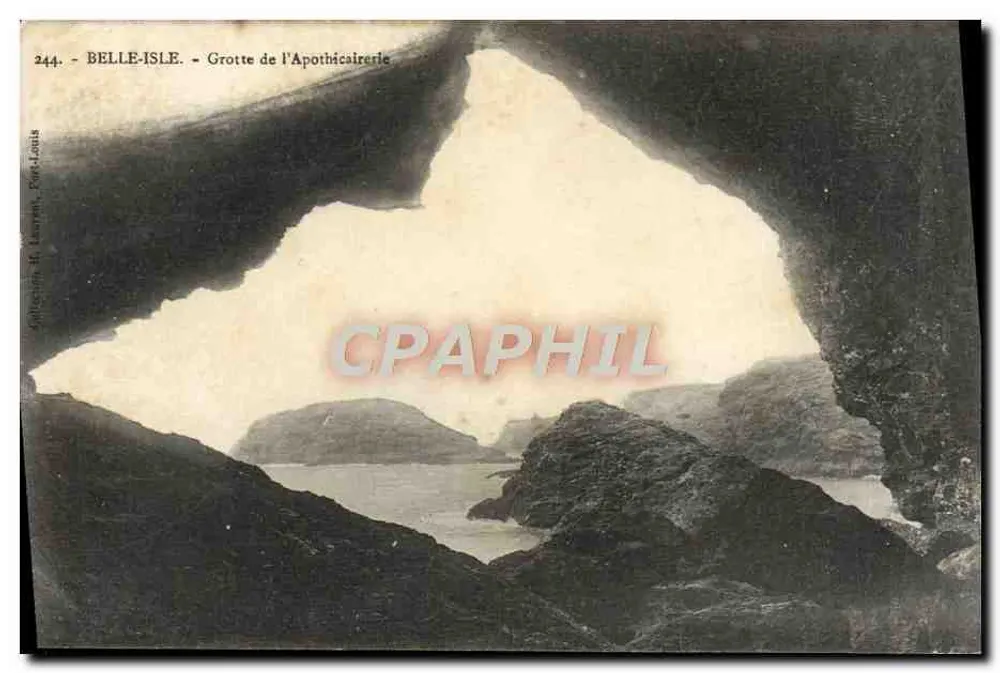 Belle-Île - Gruta do Apotecário — Coleção H. Laurent, Sceaux-Louis - Frente