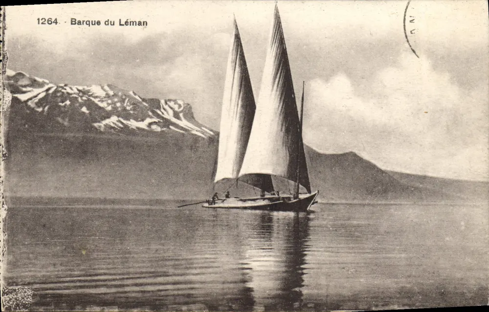 Barco do Léman — n° 1264 — editor não identificado - Frente