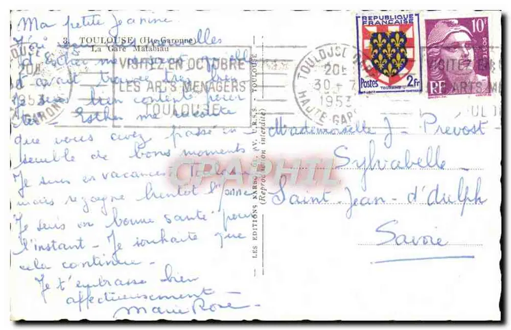Estação Matabiau — Toulouse — Éditions M.A.B.S.S. - Verso