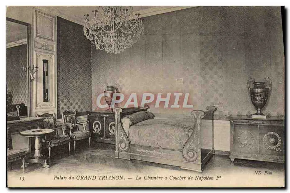 Palast des GRAND TRIANON — Schlafzimmer von Napoleon I. — ND Phot - Vorderseite
