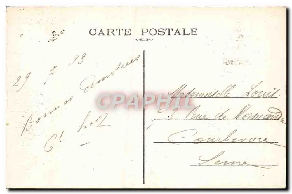 Innere Hof des Rathauses von LA ROCHELLE — Charente Inférieure — Verlag nicht sichtbar - Rückseite
