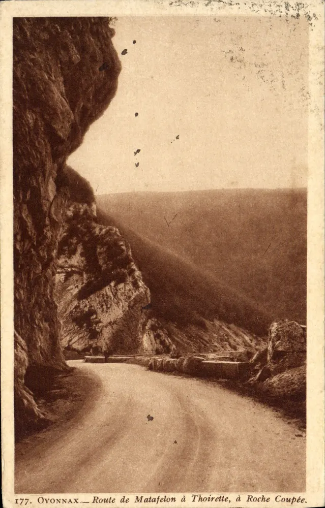 Route de Matafelen nach Thoirette, bei Roche Coupée — Oyonnax — Nr. 177 - Vorderseite