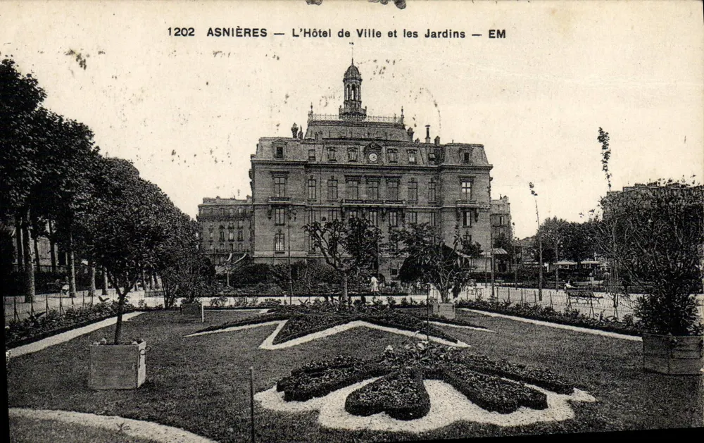Asnières — Das Rathaus und die Gärten — EM - Vorderseite