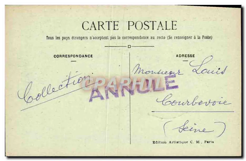 Évreux — Die Kathedrale und das Episkopale Schloss — Künstleredition C. M. Paris - Rückseite