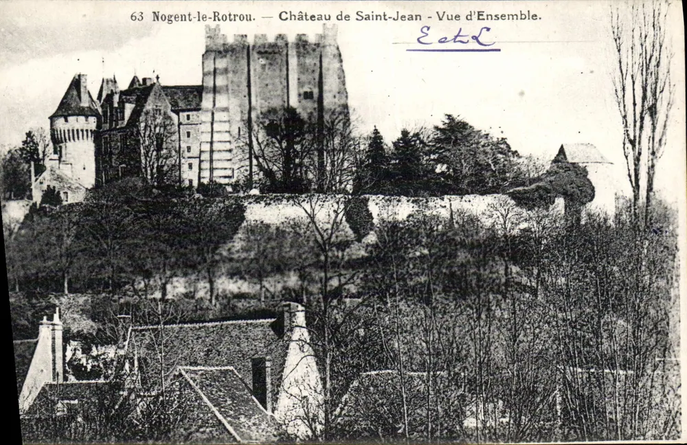 Nogent-le-Rotrou — Schloss Saint-Jean — Gesamtaufnahme. Verlag EotL, Nr. 63 - Vorderseite