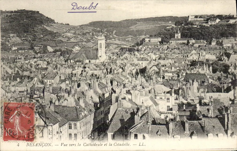 Besançon — Blick Richtung Kathedrale und Zitadelle — LL. - Vorderseite