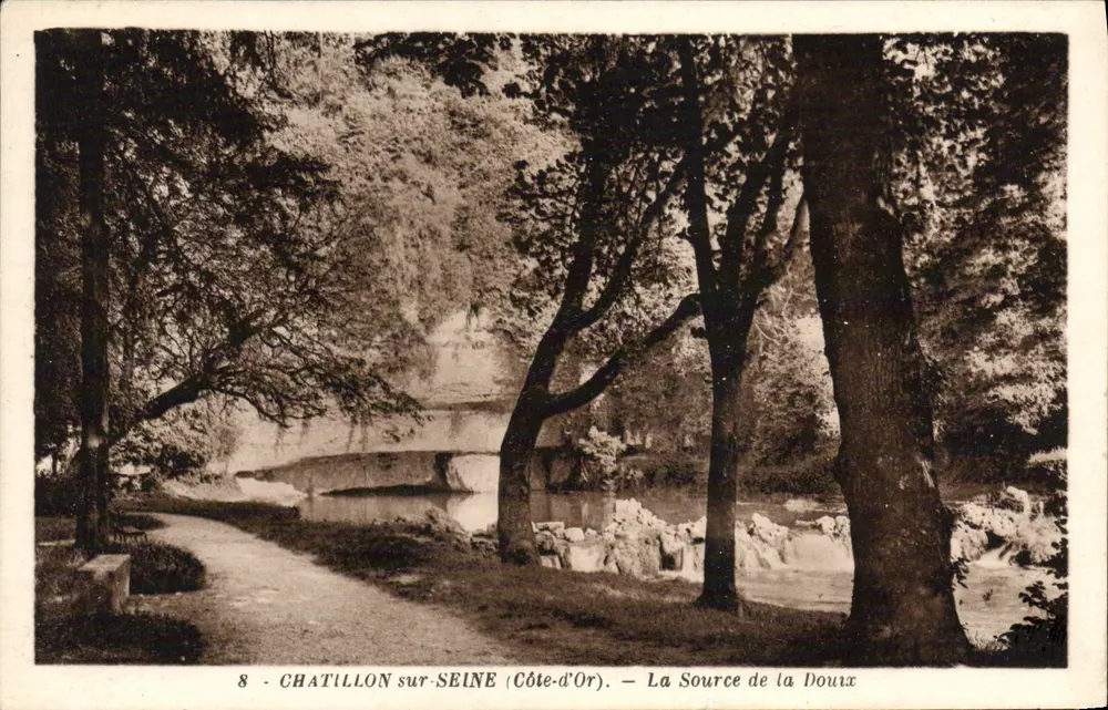 Chatillon-sur-Seine (Côte-d'Or) — A Fonte da Douix — Edição A. Frévoust, n°8 - Frente